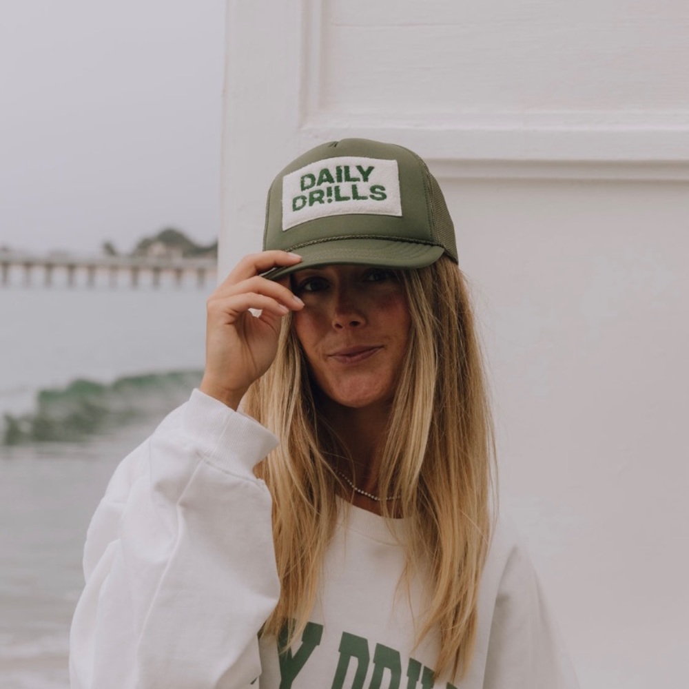 daily drills fuzzy trucker hat